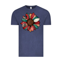 Vintage Denim Christmas sunflower Vintage Tee - CowhideDigitalArt