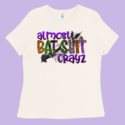 Almost Bat Shit Crayz Ladies Tee Designed By Sublimationcraftshop