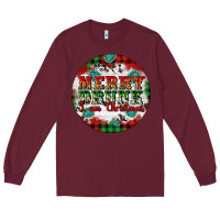 Burgundy Merry Drunk I'am Christmas Long Sleeve Tee - Artiststas
