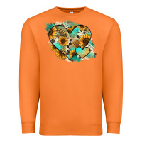 Carrot Leopard Sunflower Cowhide Glitter Heart Premium Sweatshirt - RanaPortraitStore