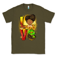 Army Green Love Juneteenth Classic Tee - FaDigitalArtStudio