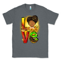 Charcoal Heather Love Juneteenth Classic Tee - FaDigitalArtStudio