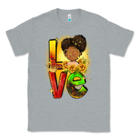 Heather Grey Love Juneteenth Classic Tee - FaDigitalArtStudio
