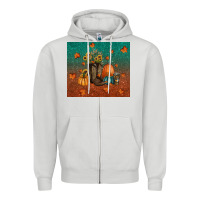 Dove Grey fall tumbler Zipper Hoodie - RanaPortraitStore