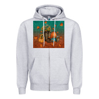 Heather Grey fall tumbler Zipper Hoodie - RanaPortraitStore