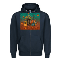Navy fall tumbler Zipper Hoodie - RanaPortraitStore