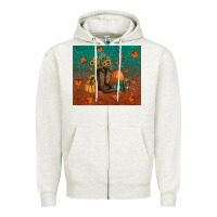 Oatmeal Heather fall tumbler Zipper Hoodie - RanaPortraitStore