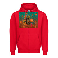 Red fall tumbler Zipper Hoodie - RanaPortraitStore