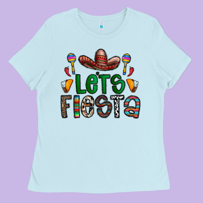 Fiesta Ladies Tee Designed By Cowhidedigitalart