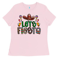 Bubblegum Pink fiesta Ladies Tee - CowhideDigitalArt
