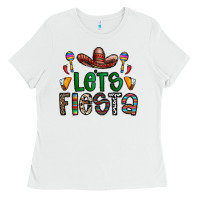 White fiesta Ladies Tee - CowhideDigitalArt
