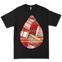 Black african fabric pattern teardrop earrings 3 Premium Tee - BundleAndBundleShop
