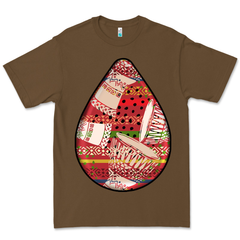 African Fabric Pattern Teardrop Earrings 3 Premium Tee by BundleAndBundleShop | Teevron