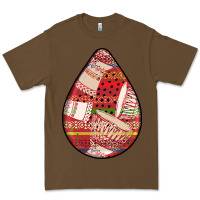 Cacao african fabric pattern teardrop earrings 3 Premium Tee - BundleAndBundleShop