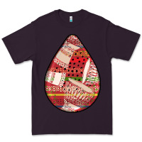 Plum african fabric pattern teardrop earrings 3 Premium Tee - BundleAndBundleShop