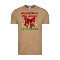 Vintage Coffee festive christmas message with crosses Vintage Tee - CowhideDigitalArt