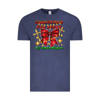 Vintage Denim festive christmas message with crosses Vintage Tee - CowhideDigitalArt