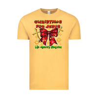 Vintage Mustard festive christmas message with crosses Vintage Tee - CowhideDigitalArt