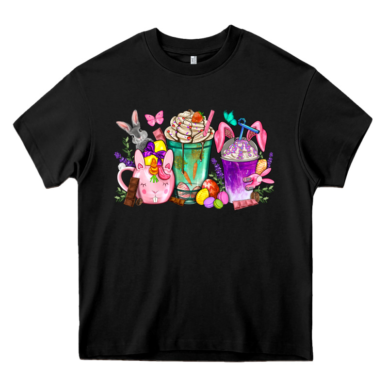 Easter Coffee Cups With Bunny Heavy Core Tee by BundleAndBundleShop | Teevron