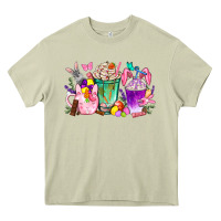 Mossy Easter Coffee Cups With Bunny Heavy Core Tee - BundleAndBundleShop