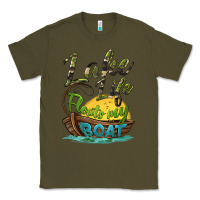 Army Green lake life floats my boat Classic Tee - BarkalooDesign
