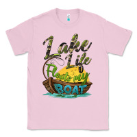 Bubblegum Pink lake life floats my boat Classic Tee - BarkalooDesign