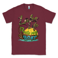 Burgundy lake life floats my boat Classic Tee - BarkalooDesign