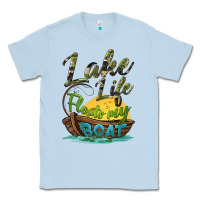 Dusty Blue lake life floats my boat Classic Tee - BarkalooDesign