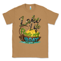 Toasted Coconut lake life floats my boat Classic Tee - BarkalooDesign