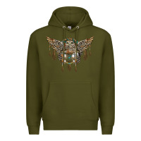 Army Green native dream catcher with owl Premium Hoodie - BarkalooDesign