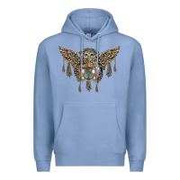 Colony Blue native dream catcher with owl Premium Hoodie - BarkalooDesign