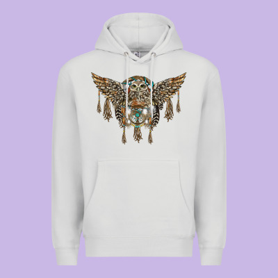 Native Dream Catcher With Owl Premium Hoodie Designed By Barkaloodesign