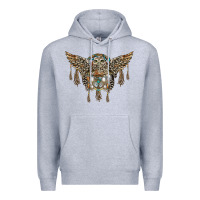 Heather Grey native dream catcher with owl Premium Hoodie - BarkalooDesign