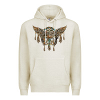 Oatmeal Heather native dream catcher with owl Premium Hoodie - BarkalooDesign