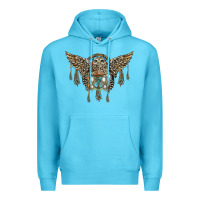 Ocean Blue native dream catcher with owl Premium Hoodie - BarkalooDesign