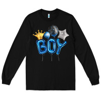 Black Birthday Boy Balloon Long Sleeve Tee - Artiststas