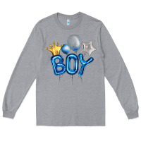 Heather Grey Birthday Boy Balloon Long Sleeve Tee - Artiststas