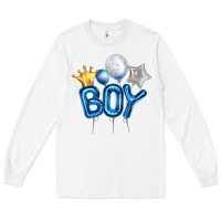 White Birthday Boy Balloon Long Sleeve Tee - Artiststas