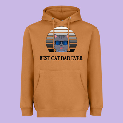 Best Cat Dad Ever Heavyweight Hoodie Designed By Bettercallsaul