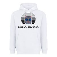 White Best Cat Dad Ever Heavyweight Hoodie - Bettercallsaul