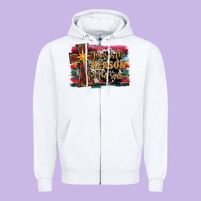 Jesus İs The Reason For The Season Christmas Zipper Hoodie Designed By Ranaportraitstore