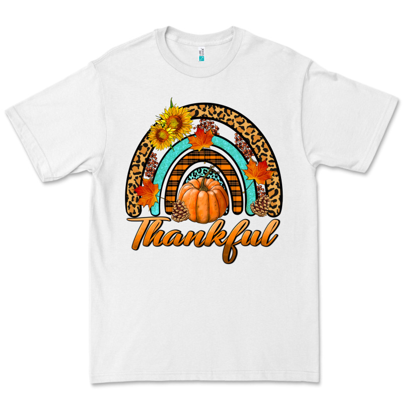 Thankful Pumpkin Rainbow Premium Tee by BundleAndBundleShop | Teevron