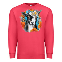Cardinal Daisy Goat With Background Premium Sweatshirt - RanaPortraitStore