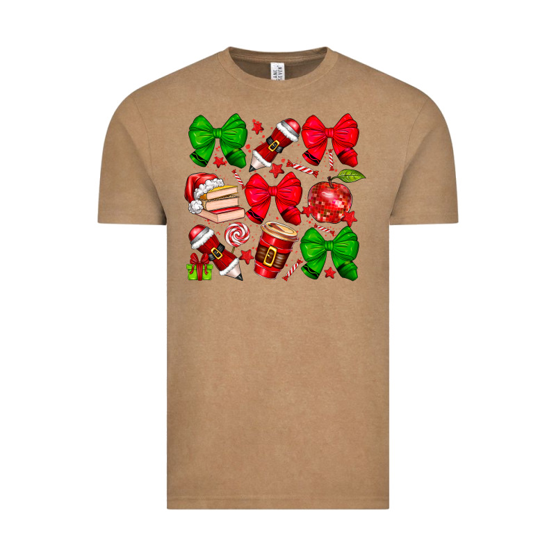 Christmas Teacher Vintage Tee by CowhideDigitalArt | Teevron