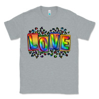 Heather Grey Love pride Classic Tee - FaDigitalArtStudio
