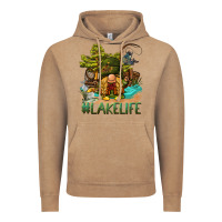 Vintage Coffee lake life gnome Vintage Hoodie - BarkalooDesign