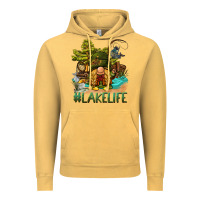 Vintage Mustard lake life gnome Vintage Hoodie - BarkalooDesign