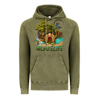 Vintage Olive lake life gnome Vintage Hoodie - BarkalooDesign