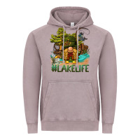 Vintage Zinc lake life gnome Vintage Hoodie - BarkalooDesign