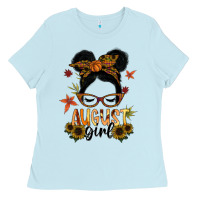 Baby Blue august girl Ladies Tee - SublimationCraftShop